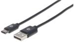 Manhattan Cablu Manhattan - USB 2.0 tip A la tip C, 0, 5 m, negru 354912 (354912)
