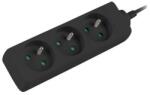 Lanberg Distribuitor LANBERG negru, 3 m, 3X 230 V (PS0-03E-0300-BK) (PS0-03E-0300-BK)