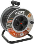 VERKE Cablu prelungitor 40m pe tambur metalic 3x1, 5mm IP20 PVC 40634 (V70016)