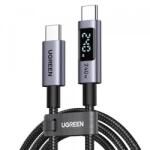 UGREEN Cablu Date si Incarcare USB-C - USB-C UGREEN 65867 Display, 240W, 2m, Gri