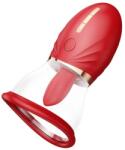 SuperLove Magic Tongue Pleasure 3in1 Sucking, Licking & Vibrating Red Vibrator