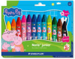 STAEDTLER Creioane colorate cerate STAEDTLER Noris Junior Peppa Pig, 12 culori/set