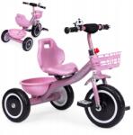 ECOTOYS Háromkerekű kerékpár csúszásgátló fogantyú csengő kosár rózsaszín Ecotoys (WQL-1999 PINK)