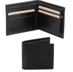 Tuscany Leather Portofel barbati din piele naturala cu 3 pliuri, slim