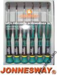 JONNESWAY Kpl 6 Db Torx Precíziós Csavarhúzó (D3750T06S)