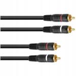 Omnitronic Sztereó audiokábel Rca csatlakozókkal Rca kábel 2x2 15m (30209382)