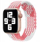 Apple Watch Csíkos Zsinór Mintás 7 8 9 10 Se Ultra 45 46 49MM Pink White (MATERIAŁOWY PASEK APPLE WATCH WARKOCZ)