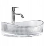 Rea Mosdókagyló Asztali Üveg Rea Harper Transparent Bordázott Modern (REA-U8525)