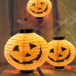Family Halloween-i szolár tök lampion - 20 cm (58121)