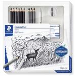 STAEDTLER Design Journey Lumograph" szénceruzák, radírral, hegyezővel és milliméterpapírral (61 100C)