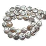  Margele Perle Cultura Gri Baroc 20-27x18-21 mm Lungime Sirag 38 cm