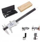 Verke Elektronikus tolómérő Rozsdamentes Acél 150mm Pontosság 0, 01mm +etui (V86000)