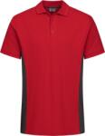 Promodoro 4590 / Uniszex kontrasztos munkapóló - tűzpiros/szürke 4XL (404590aog14)