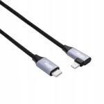 Akyga Lightning Usb C gyorstöltő kábel 30W Apple iPhone 1m Fekete (AK-USB-56)