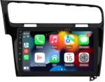 TopNAVI Volkswagen Golf 7 2013- 2020 10.1" Android multimédia autórádió érintőkijelzős fejegység - Fekete / 4GB+ 64GB Carplay WIFI (Golf-VII)