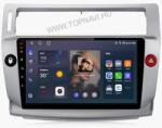 TopNAVI Citroen C4 2004-2010 9" Android multimédia autórádió érintőkijelzős fejegység - 4GB+ 64GB Carplay WIFI (C4-409-XIN)