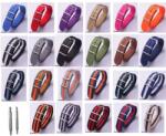  Curea Nylon Universală - 16/18/20/22 mm - Culori: Negru, Roșu, Orange, Verde, Crem, Bleumarin (WZ5659)