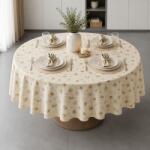 Pucioasa Fata de masa teflonata, rotunda, diametru 140cm, Floricele galbene F12 Fata de masa