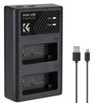 K&F Concept Incarcator K&F Concept LP-E17 Dual Channel pentru Camera Digitala cu Cablu de Incarcare tip C KF28.0008