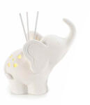 Decorer Difuzor parfum camera cu betisoare portelan alb cu led Elefant cm14x8, 5x15H (A72.07.27A)