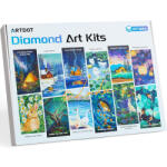 Artdot Set 12 goblenuri cu diamante, fara sasiu, Natura, 25 35 cm (dg_80)