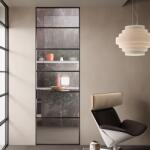 Gidea Usa stil Industrial din sticla pe profil din aluminiu - Gidea colectia G-like model LINE Transparenta 2100x700 (LINE)