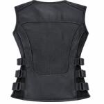 SM Racewear Vesta moto din piele naturala perforata SM Racewear Venti - Femei - Urban - Reglaje Velcro si fermoare metalice - Negru (VPV094-XL)
