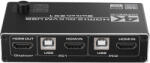 Thunder Germany KVM-2P, Két portos professzionális KVM switch, 2+1xHDMI, 3+2xUSB