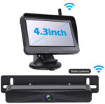 100% Vezeték nélküli Tolatókamera akkus, napelemes Monitorral (e-cam w2) (e-cam w2)