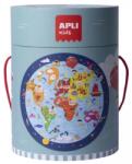 APLI Kids Circular kör alakú puzzle - Világtérkép 48 db-os (18201)
