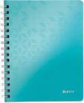 Leitz Caiet de birou LEITZ WOW, PP, FSC, reciclabil, A5, 80 coli, cu spira, dictando, turcoaz (L-46390051)