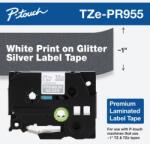Brother Banda etichete Brother Tapes TZePR955 24mm silver/white (TZEPR955)