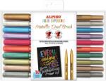 Alpino Marker metalic cu 2 capete varf fine/tip pensula, ALPINO Color Experience (MS-AR001091)