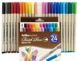 Artline Carioca corp triunghiular, ARTLINE Supreme, varf flexibil (tip pensula), 24 culori/cutie (EPFS-F/24W)