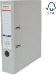 Optima - Clasic & Premium Biblioraft A4, plastifiat PP/paper, margine metalica, 75 mm, Optima Classic - gri (OP-50047504)