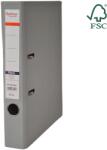 Optima - Clasic & Premium Biblioraft A4, plastifiat PP/paper, margine metalica, 50 mm, Optima Classic - gri (OP-50045004)