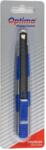 Optima Cutter Optima Premium, lama 9mm SK5, sina metalica, zinc cu rubber grip (OP-381000909) - forit