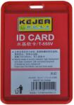 Kejea Buzunar PVC, pentru ID carduri, 74x105mm, vertical, 5 buc/set, KEJEA - rosu (KJ-T-555V-RE)