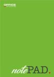 Office Products Blocnotes A5, 50 file - 60gsm, lipit pe latura mica, coperta verde, Office Products - matematica (OF-16045023-99) - forit