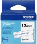 Brother Banda etichete Brother Benzi etichete Brother BTAG-233, albastru pe alb, 12mm, 4m (BTAG233)