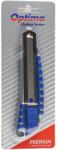 Optima Cutter Optima Premium, lama 18mm SK5, sina metalica, aluminiu cu rubber grip (OP-380008677A) - forit