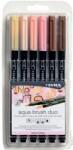 LYRA Markere LYRA Aqua Brush Duo, 2 capete (brush + 1mm), 6 culori ale pielii/blister (LR-006521062)
