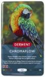Derwent Creioane colorate Derwent Professional Chromaflow, cutie metalica, 12 buc/set (DW-2305856)