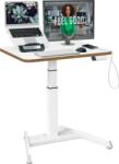 Leitz Birou ergonomic LEITZ Ergo, electric, ajustabil pe inaltime, pentru pozitia sezut/in picioare, alb (L-65340001)
