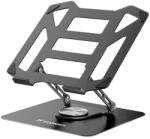 Wozinsky Stand universal laptop Wozinsky WDCX-X19-AB HardStand, 250 x 240 x 45 mm, Ajustabil, Rotire 360 grade, Compatibil cu laptop-uri pana la 16 ", Negru Suport laptop