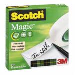 3M 3M-Scotch Banda adeziva transparent mata, invizibila la copiere, se rupe usor, 12mm x 33m, 3M - SCOTCH Magic (3M-70005258721)