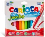 CARIOCA Carioca super lavabila, varf gros - 6mm, 12 culori/cutie, CARIOCA Jumbo (CA-40569)
