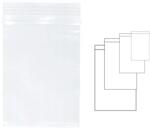 Kangaro Pungi plastic cu fermoar pentru sigilare, 60 x 80 mm, 100 buc/set, KANGARO - transparente (RD-341125) - forit
