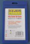 Kejea Suport PP-PVC rigid, pentru ID carduri, 54x85mm, vertical, KEJEA - albastru (KJ-T-984V-BL)