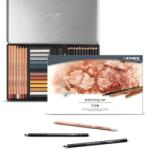 LYRA Creioane + accesorii, LYRA Rembrandt Sketching, pentru desene si schite, 27 piese/cutie metalica (LR-002051350)